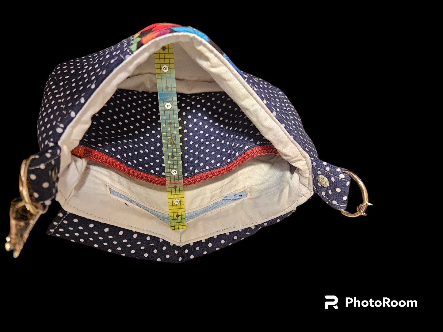 Small polka-dot crossbody purse