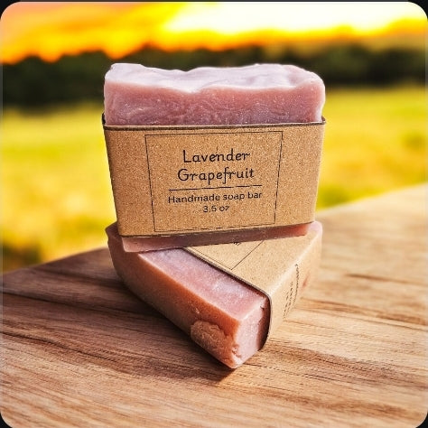 All Natural Vegan Lavender Grapefruit Soap